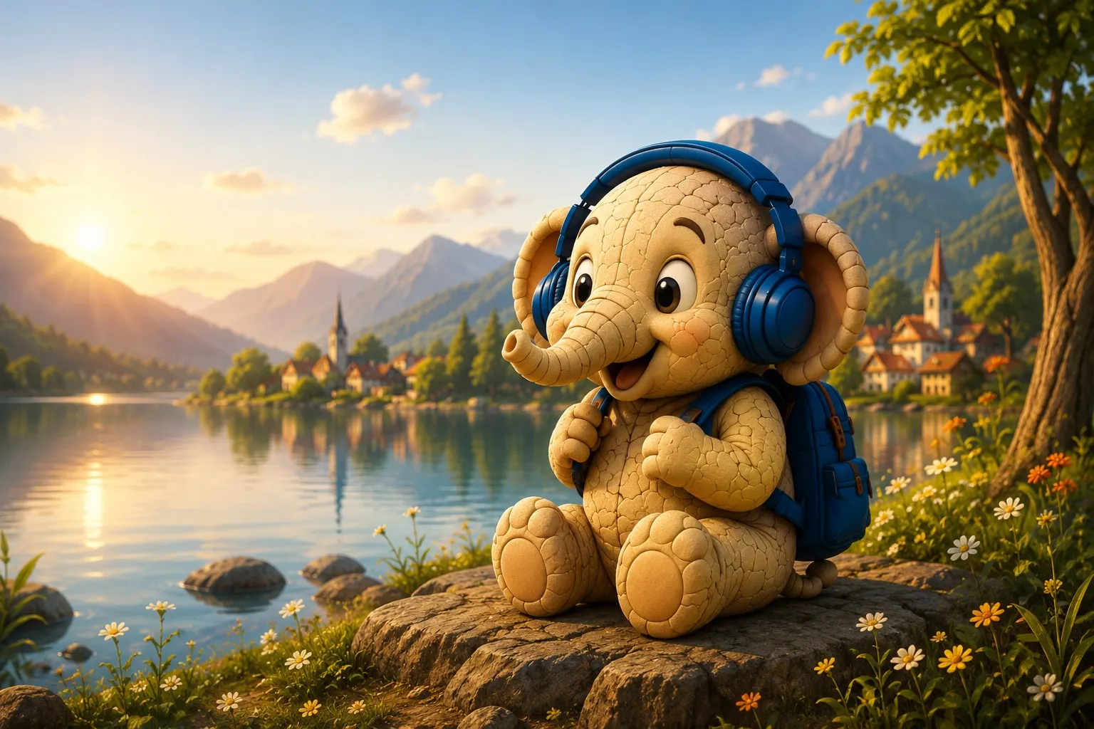 Fanti listening with headphones